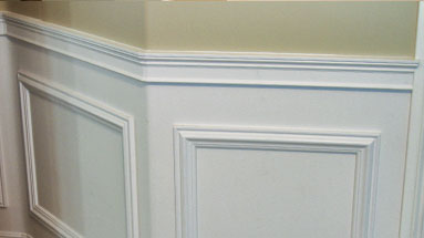 Chair rail and wall boxes