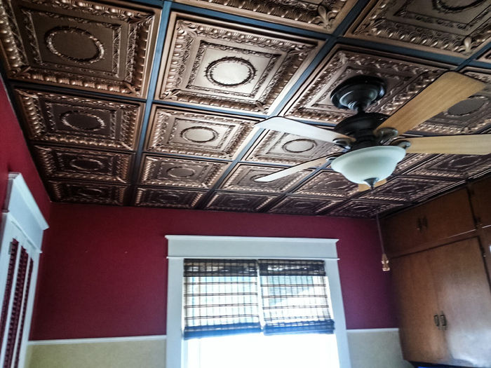 Customer Installation of Antique Ceiling Tiles