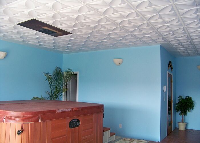 Petal Ceiling Tile in Jacuzzi Room