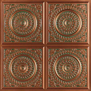Catania Ceiling Tile Patina Copper - Box of 12