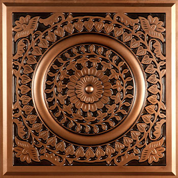 Ravenna Ceiling Tile Antique Copper - Box of 12
