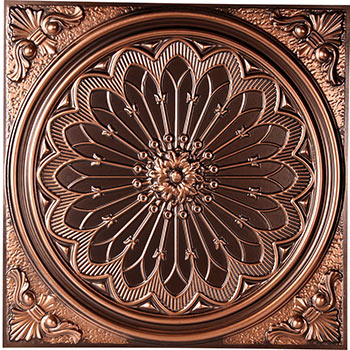Venice Ceiling Tile Antique Copper - Box of 10