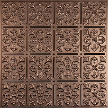 Fleur-de-Lis Ceiling Tile - Faux Bronze