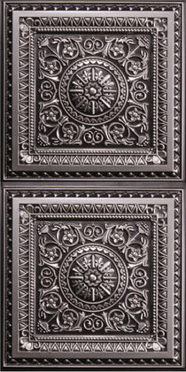 Milan Ceiling Tile Antique Silver 2x4 - Box of 10