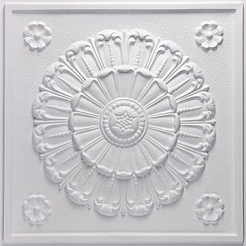 Medallion Ceiling Tile - White